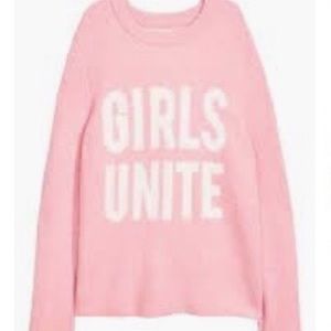 H&M Girls Unite Baby Pink Sweatshirt Pullover